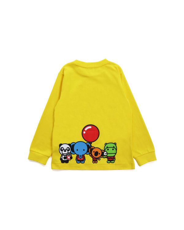 Bape Milo & Friends L/S Tricko Detske Žlté | SK-7938