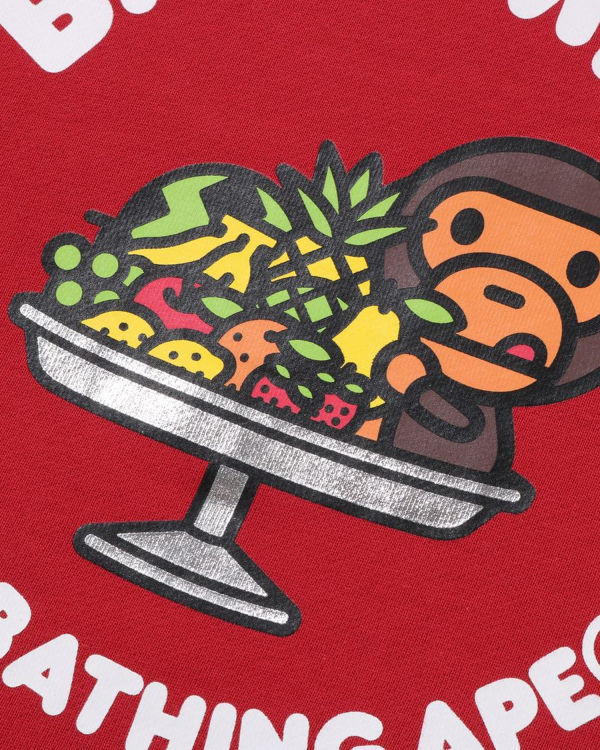 Bape Milo Fruit Crewneck Mikiny Detske Svetlo Červené | SK-6159