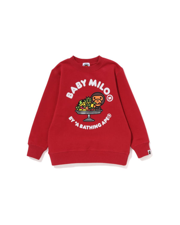 Bape Milo Fruit Crewneck Mikiny Detske Svetlo Červené | SK-6159
