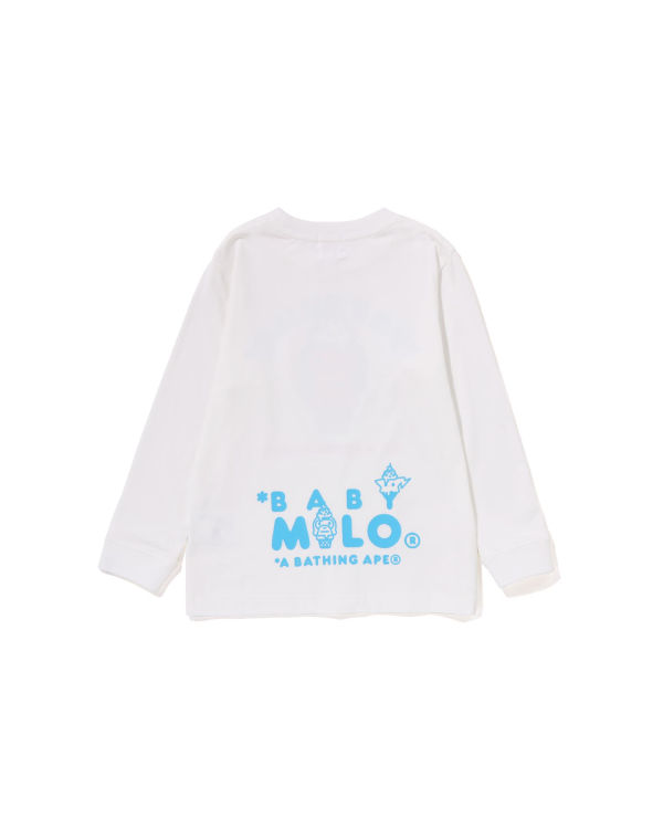 Bape Milo Ice Cream L/S Tricko Detske Biele | SK-3894