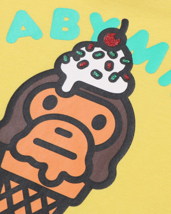 Bape Milo Ice Cream L/S Tricko Detske Žlté | SK-6735