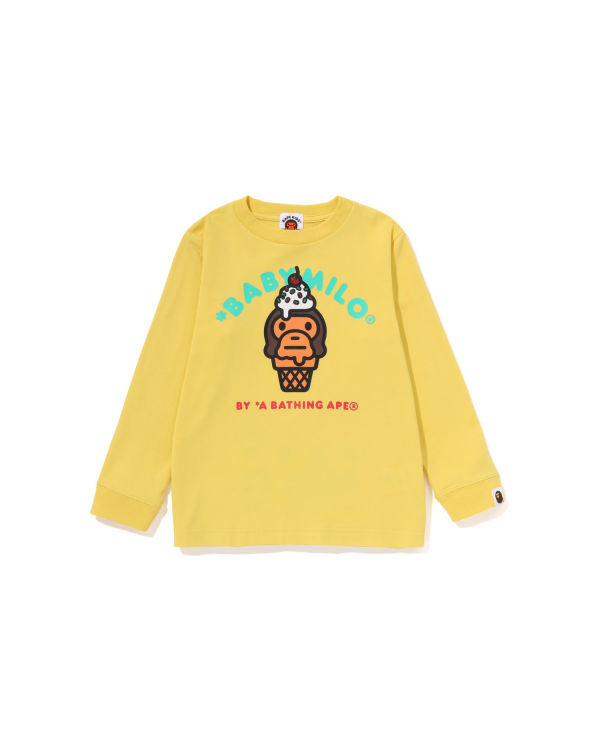 Bape Milo Ice Cream L/S Tricko Detske Žlté | SK-6735