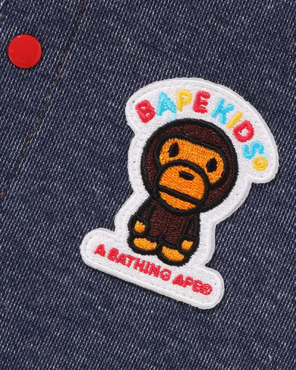 Bape Milo Jersey Denim Sailor Collar Body Detske Modre | SK-9523
