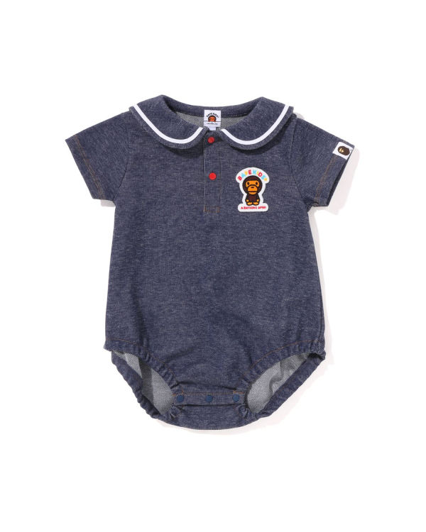 Bape Milo Jersey Denim Sailor Collar Body Detske Modre | SK-9523