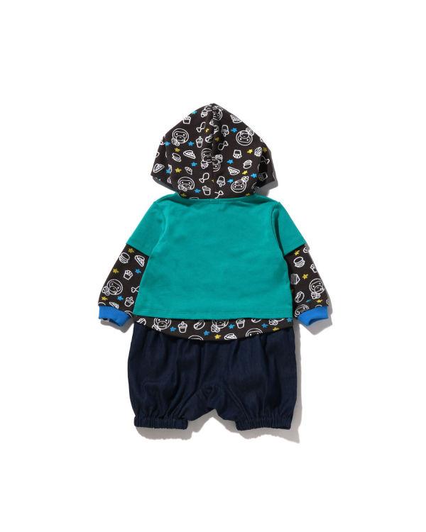 Bape Milo Junk Jedlo Layered Romper Body Detske Mätové | SK-1942