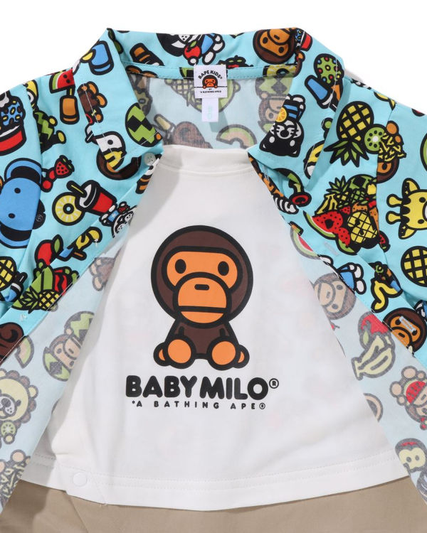 Bape Milo Mixed Fruit Layered Rompers Body Detske Svetlo Modre | SK-1287