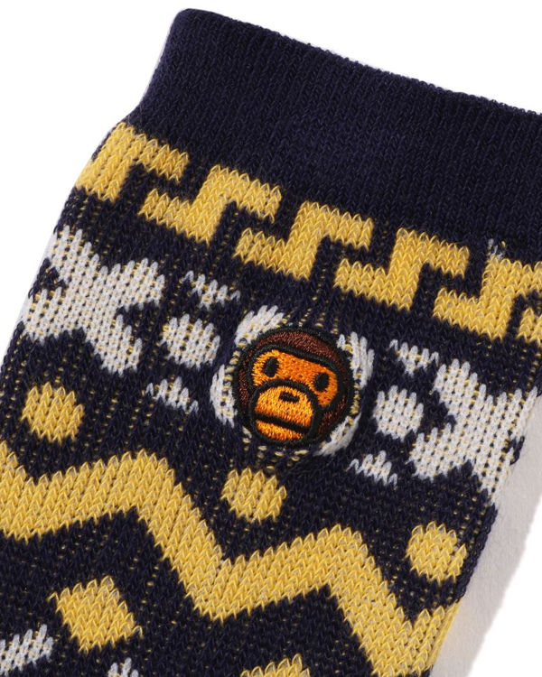 Bape Milo Nordic Ponozky Detske Námornícka Modrá Modre | SK-6835