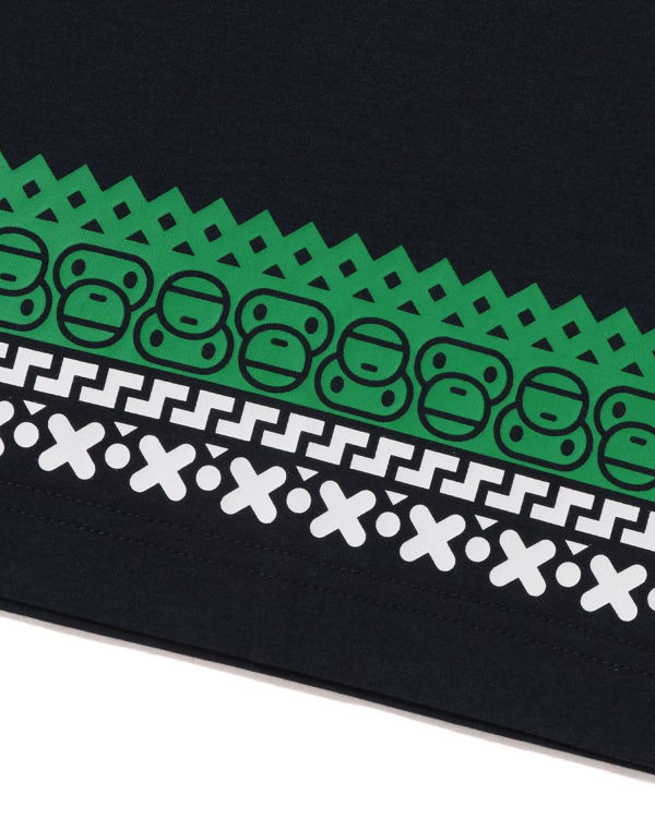 Bape Milo Nordic Print Tricko Detske Námornícka Modrá Modre | SK-8163