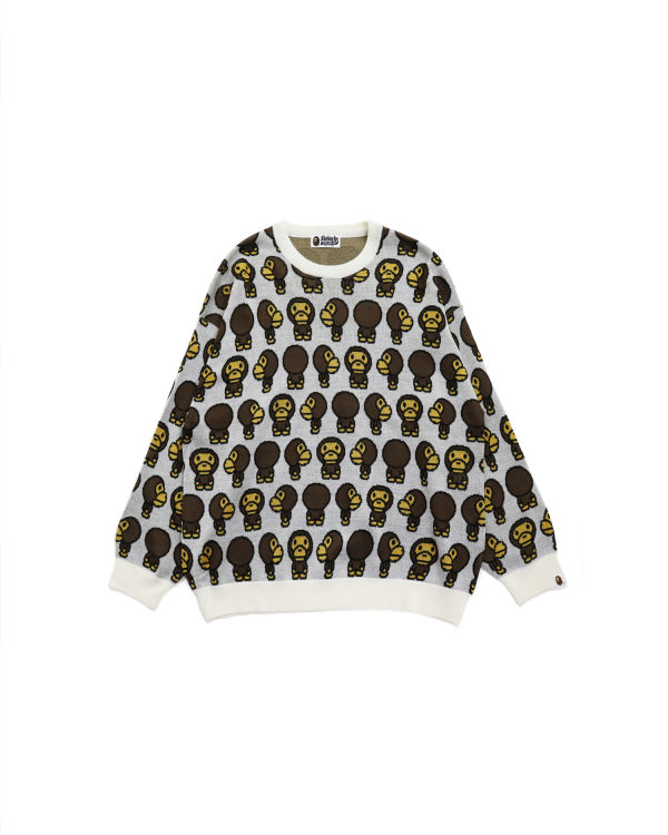 Bape Milo Oversized Pleteniny Damske Biele | SK-0192