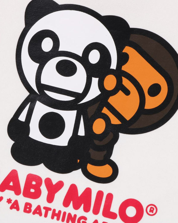 Bape Milo Panda Layered Pullover Mikiny S Kapucňou Detske Biele | SK-1425
