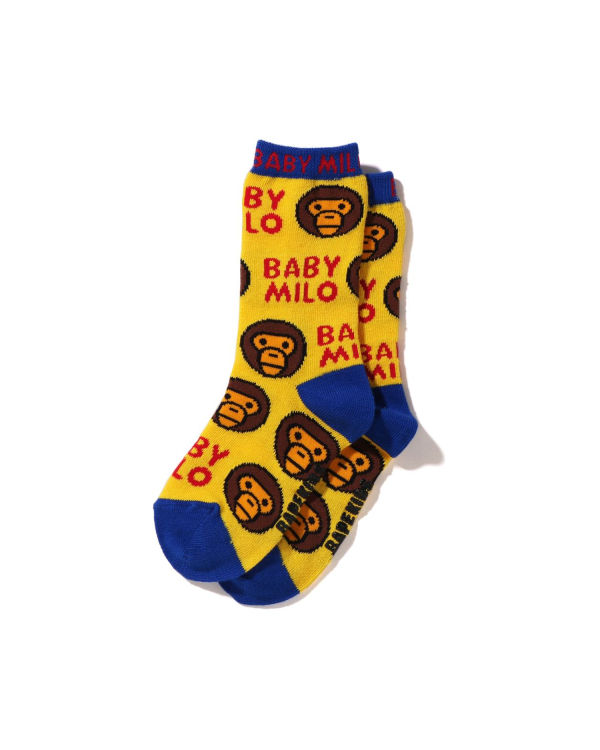 Bape Milo Pattern Ponozky Detske Žlté | SK-8512