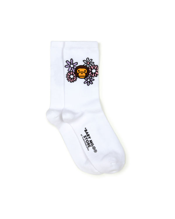 Bape Milo Ponozky Damske Biele | SK-1048
