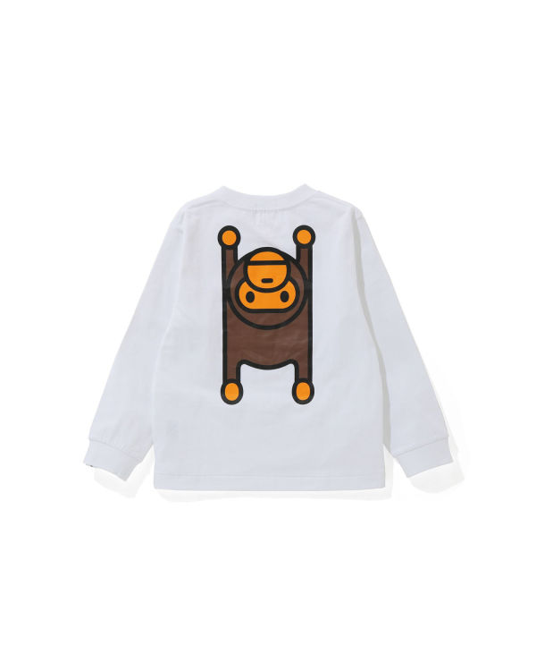 Bape Milo Rug L/S Tricko Detske Biele | SK-3527