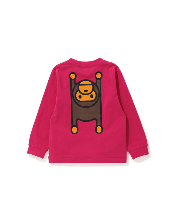 Bape Milo Rug L/S Tricko Detske Ruzove | SK-7604