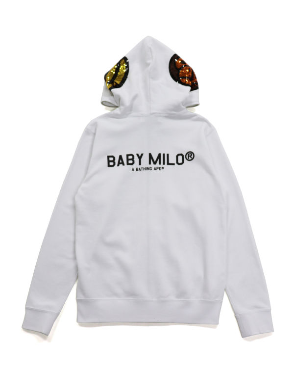 Bape Milo Sequin Full Zip Mikiny S Kapucňou Damske Biele | SK-8295