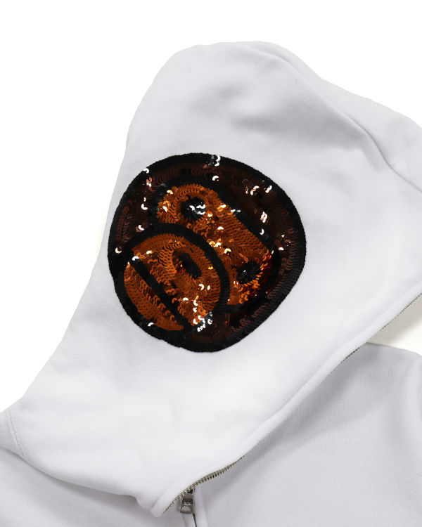Bape Milo Sequin Full Zip Mikiny S Kapucňou Damske Biele | SK-8295