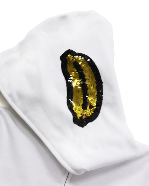 Bape Milo Sequin Full Zip Mikiny S Kapucňou Damske Biele | SK-8295