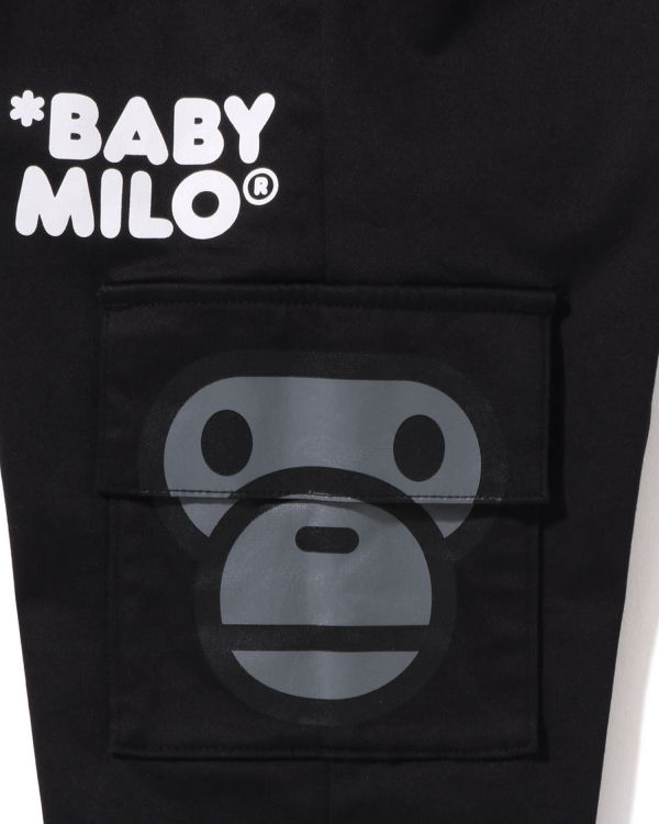 Bape Milo Side Pocket Face Nohavice Detske Čierne | SK-6190