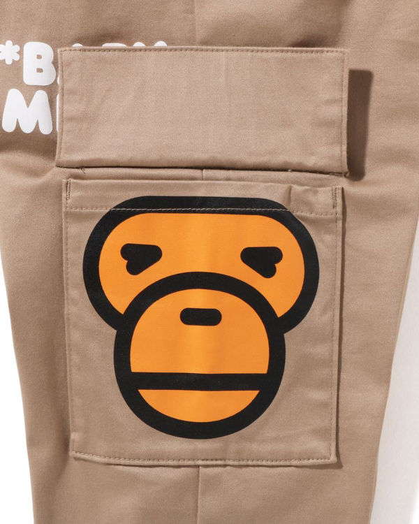 Bape Milo Side Pocket Face Nohavice Detske Béžové | SK-9785