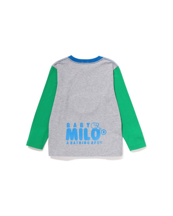 Bape Milo Sleep On Cloud L/S Tricko Detske Siva | SK-0489