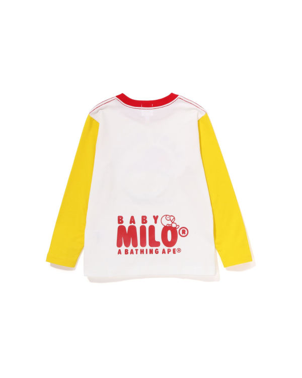 Bape Milo Sleep On Cloud L/S Tricko Detske Biele | SK-9302