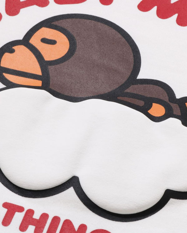 Bape Milo Sleep On Cloud L/S Tricko Detske Biele | SK-9302