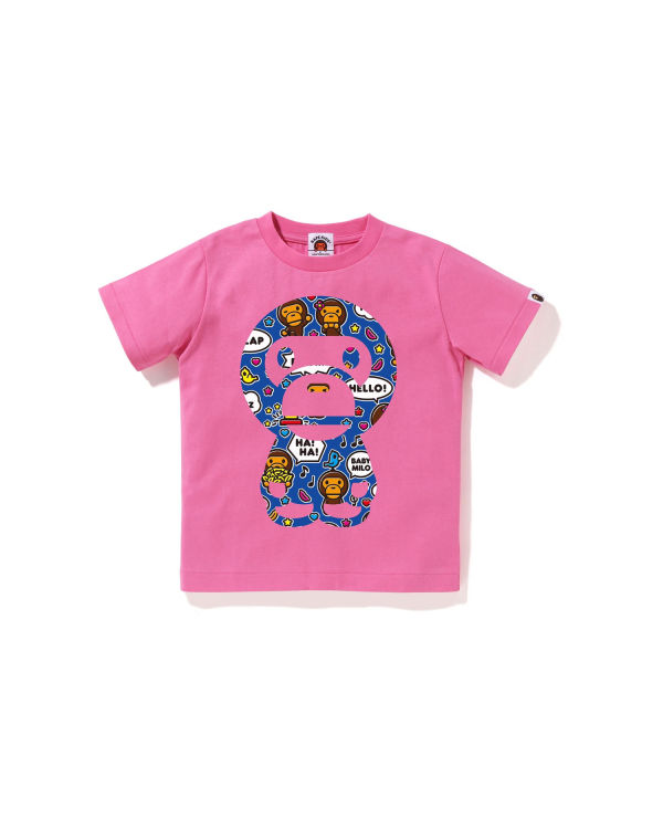 Bape Milo Speech Balloon Big Milo Tricko Detske Ruzove | SK-8659