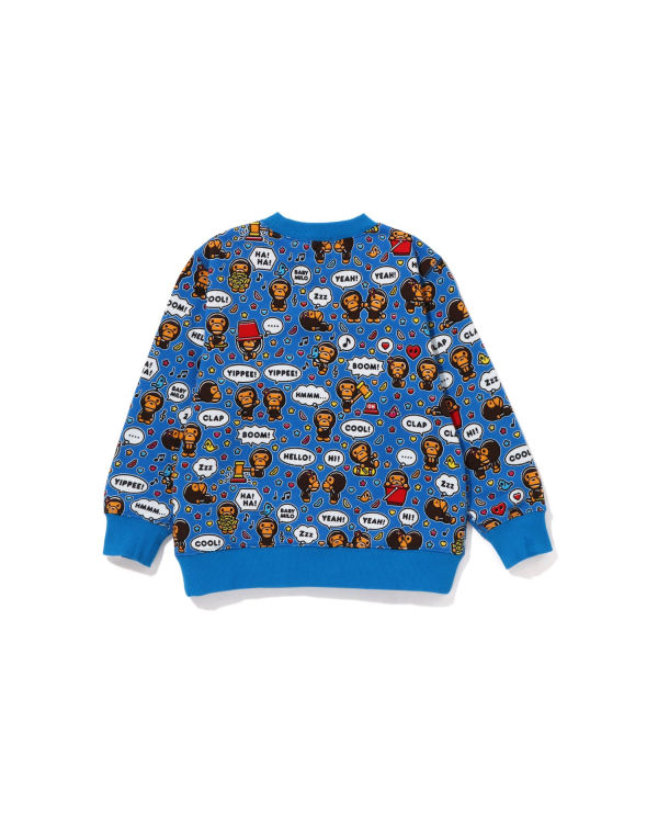 Bape Milo Speech Balloon Crewneck Mikiny Detske Modre | SK-7352