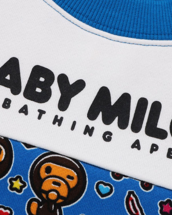 Bape Milo Speech Balloon Crewneck Mikiny Detske Modre | SK-7352