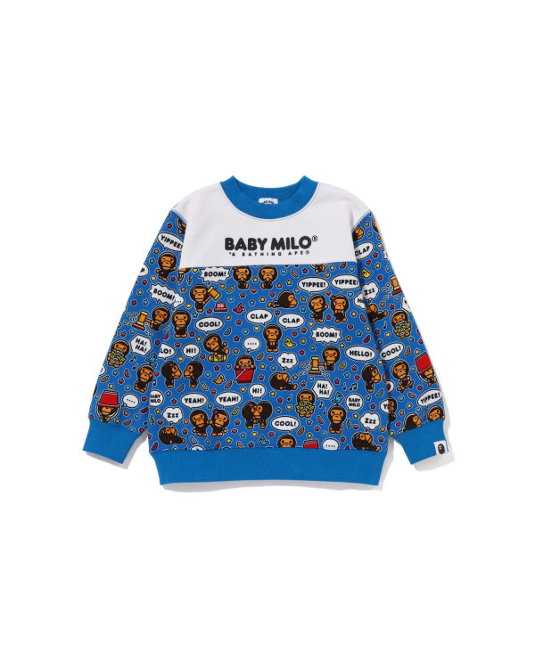 Bape Milo Speech Balloon Crewneck Mikiny Detske Modre | SK-7352