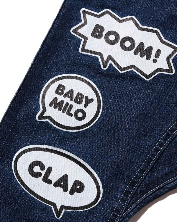 Bape Milo Speech Balloon Džínsy Detske Modre | SK-2175