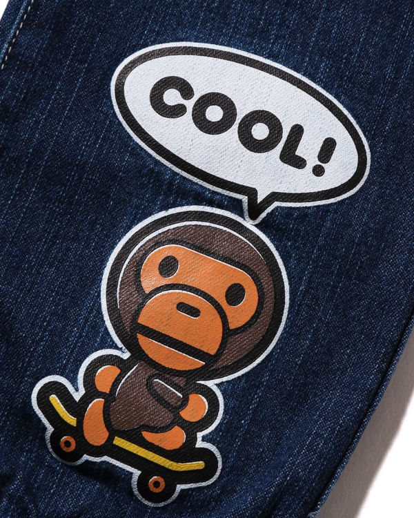 Bape Milo Speech Balloon Džínsy Detske Modre | SK-2175