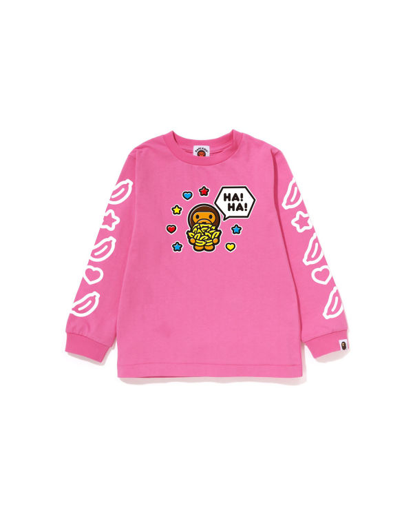 Bape Milo Speech Balloon L/S #1 Tricko Detske Ruzove | SK-8570