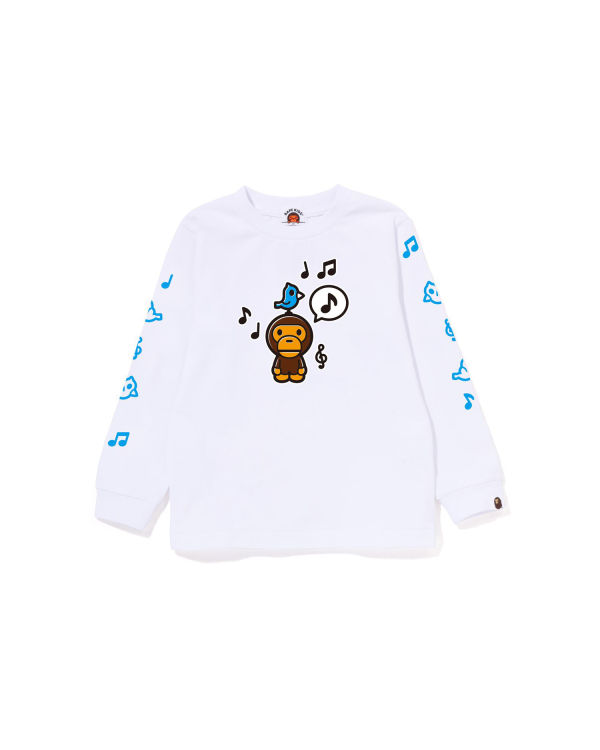 Bape Milo Speech Balloon L/S #2 Tricko Detske Biele | SK-7968