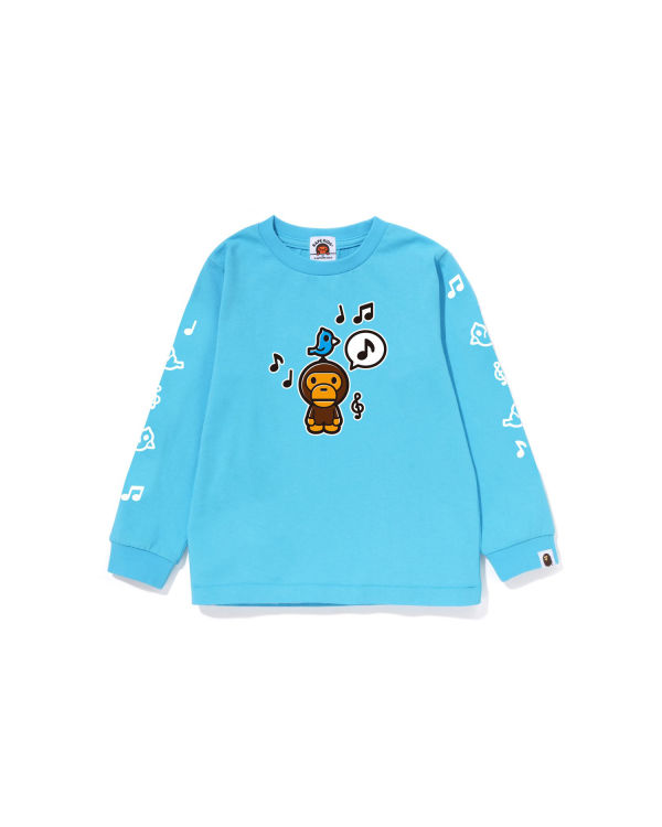 Bape Milo Speech Balloon L/S #2 Tricko Detske Modre | SK-8540