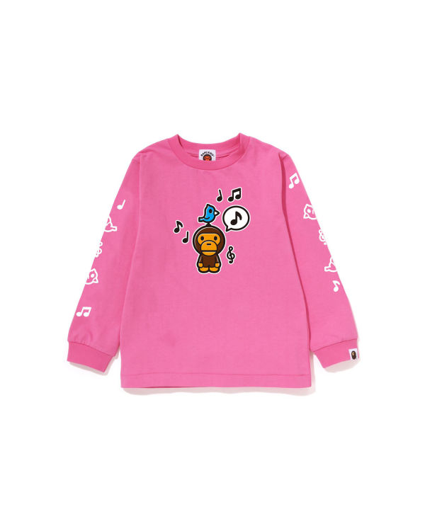 Bape Milo Speech Balloon L/S #2 Tricko Detske Ruzove | SK-9620