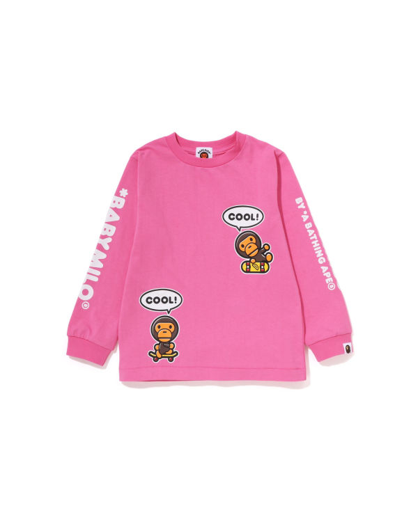 Bape Milo Speech Balloon L/S #3 Tricko Detske Ruzove | SK-5471