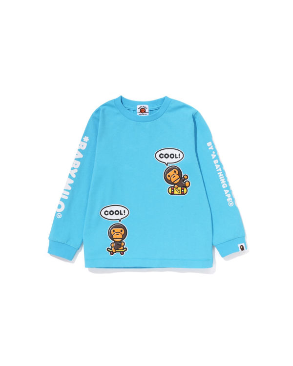 Bape Milo Speech Balloon L/S #3 Tricko Detske Modre | SK-8549