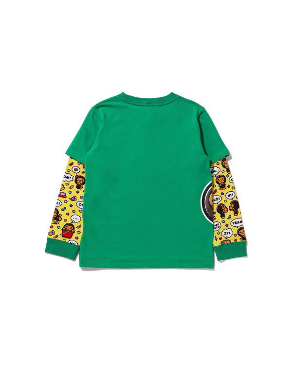 Bape Milo Speech Balloon Layered L/S Tricko Detske Mätové | SK-7501