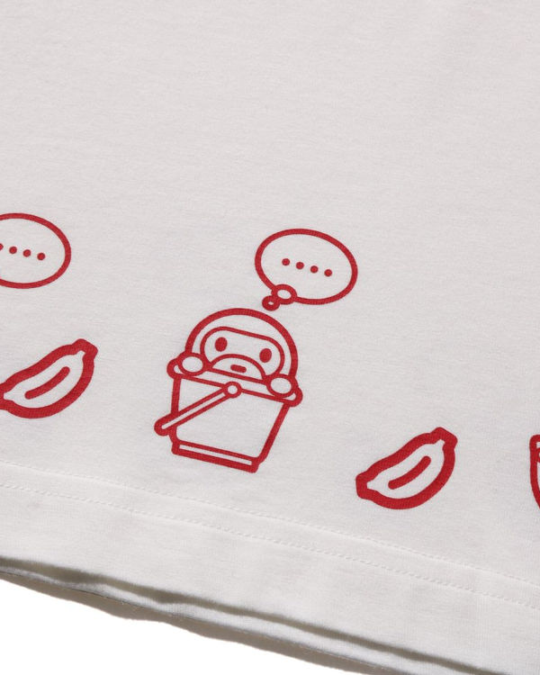 Bape Milo Speech Balloon Milo Lisa Tricko Detske Biele | SK-7148