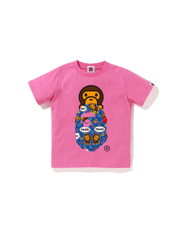 Bape Milo Speech Balloon Milo On Ape Head Tricko Detske Ruzove | SK-1852