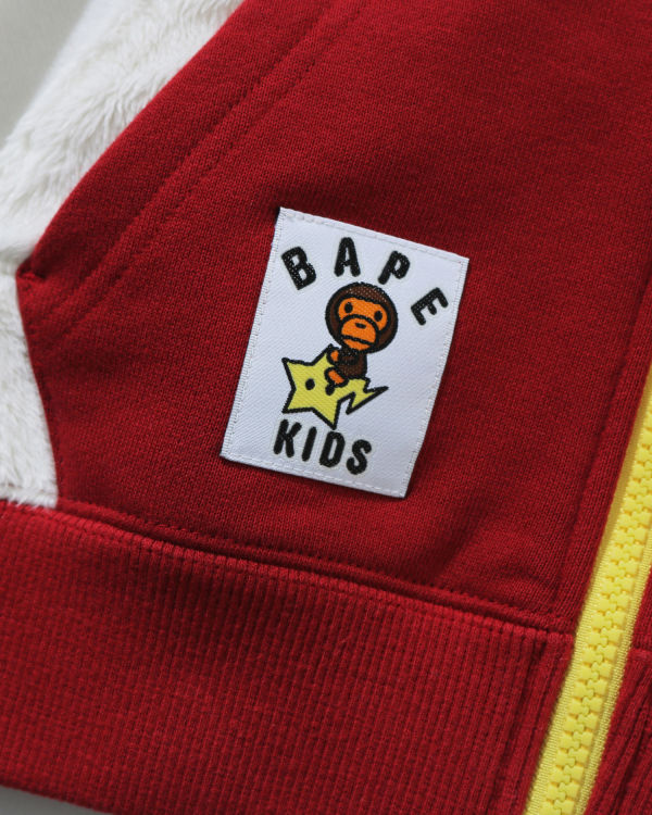 Bape Milo Star Zip Mikiny S Kapucňou Detske Svetlo Červené | SK-7962