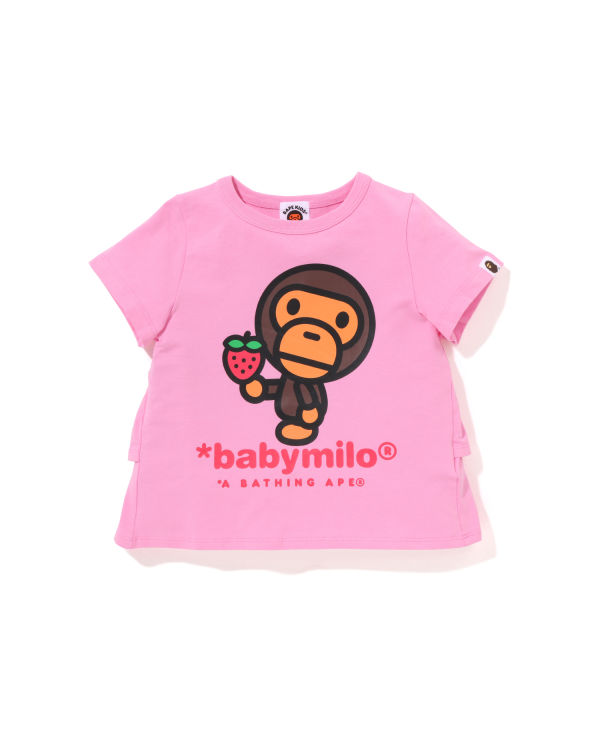 Bape Milo Strawberry Frill Tricko Detske Ruzove | SK-6957