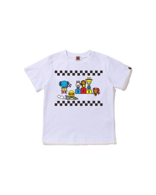 Bape Milo Zavodne #3 Tricko Detske Biele | SK-3854