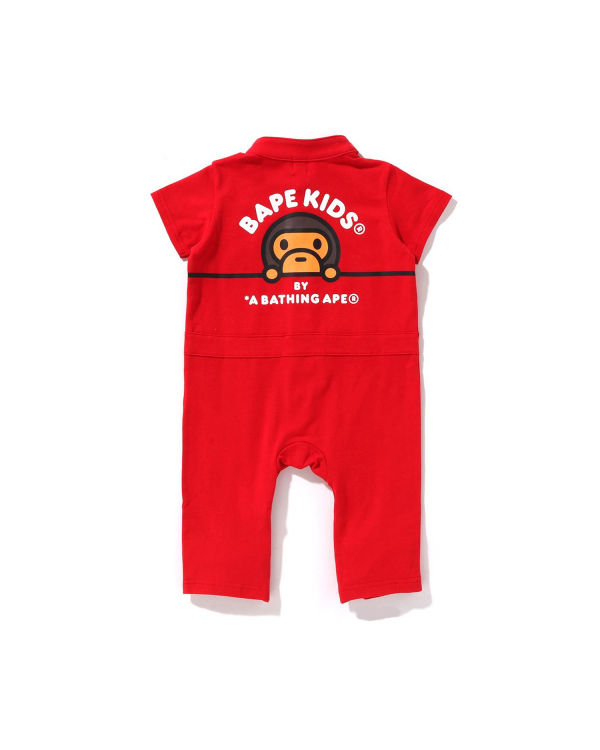 Bape Milo Zavodne Romper Body Detske Svetlo Červené | SK-3562