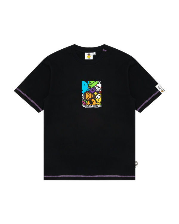 Bape Milo box logo print Tricko Panske Čierne | SK-5340