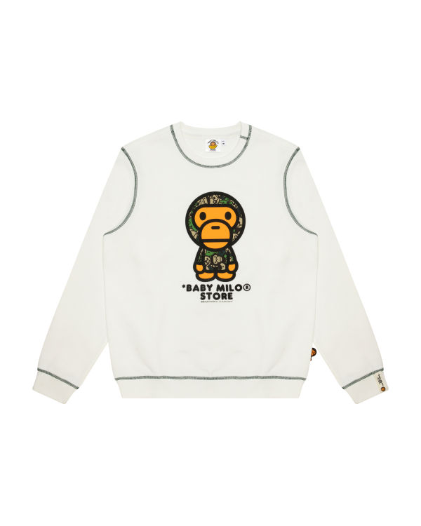 Bape Milo crew neck Mikiny Damske Biele | SK-2791
