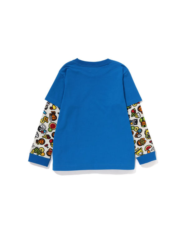 Bape Milo mixed fruit layered sleeves Tricko Detske Modre | SK-0463