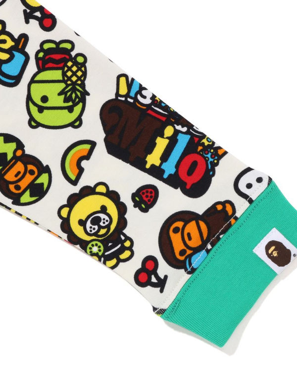 Bape Milo mixed fruit layered sleeves Tricko Detske Svetlo Zelene | SK-0851