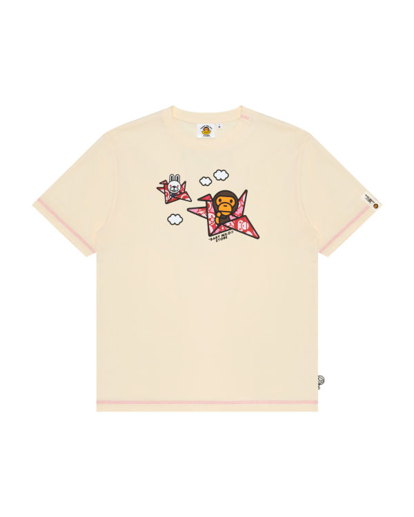 Bape Milo print Tricko Panske Krém | SK-4512
